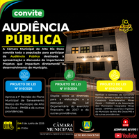 AUDIÊNCIA PÚBLICA - PARTICIPE!