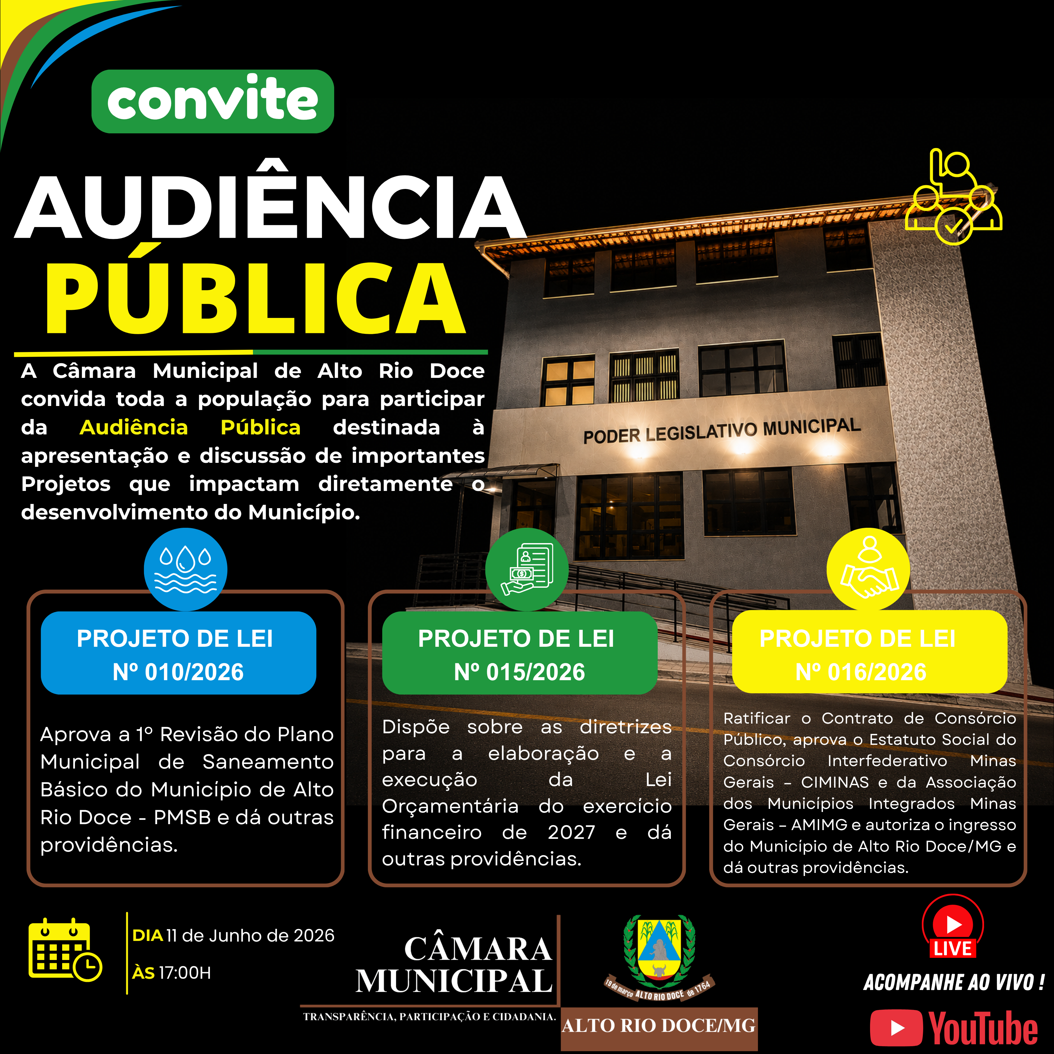 AUDIÊNCIA PÚBLICA - PARTICIPE!