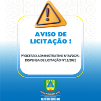 AVISO DE LICITAÇÃO !